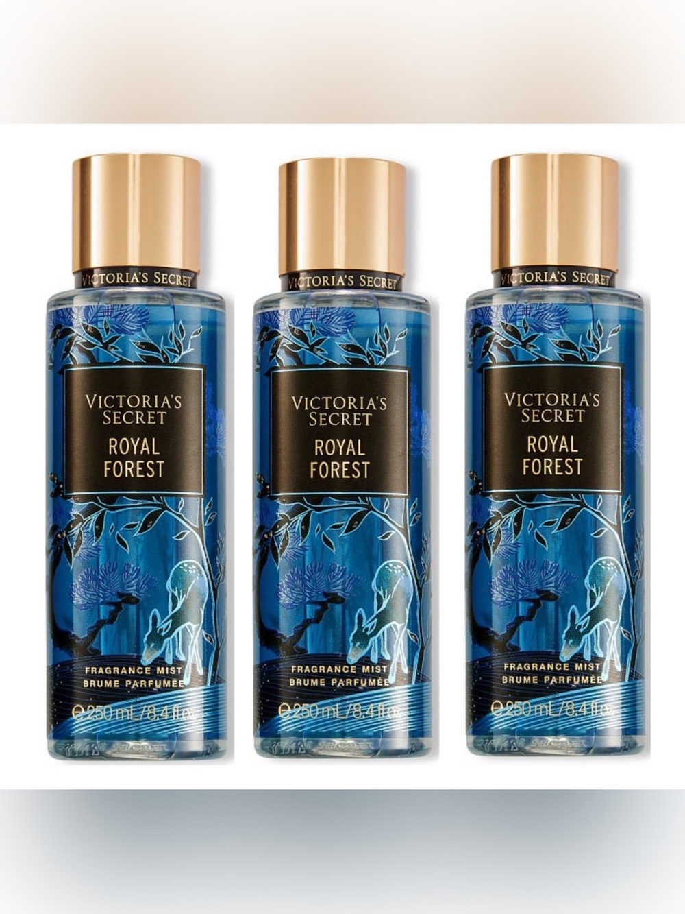 Victoria's Secret ROYAL FOREST Fragrance Mist ~ 8.4 fl.oz. ( Lot of 3 )